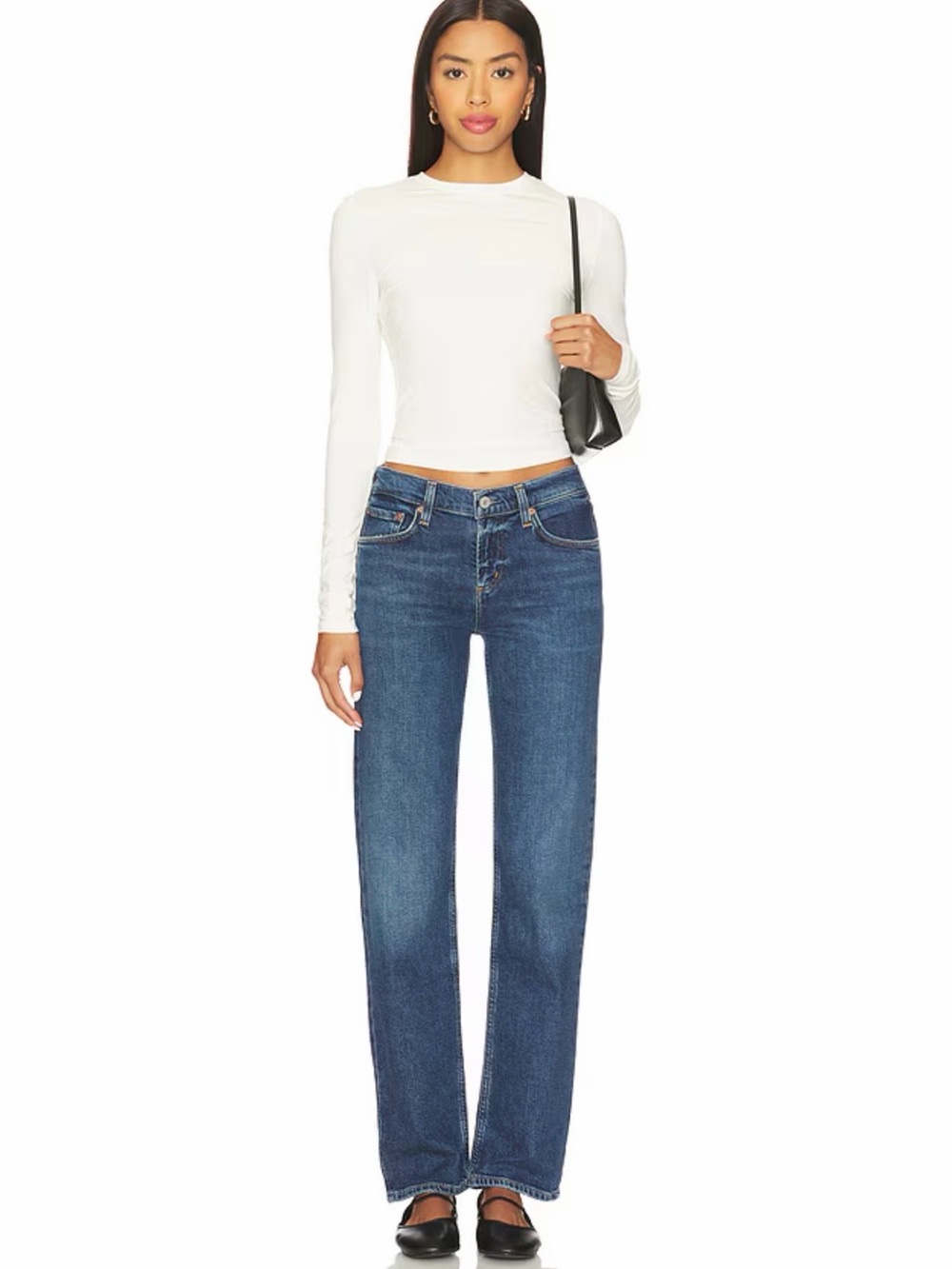 AGOLDE Low Rise Slim in Slick (Size 27)